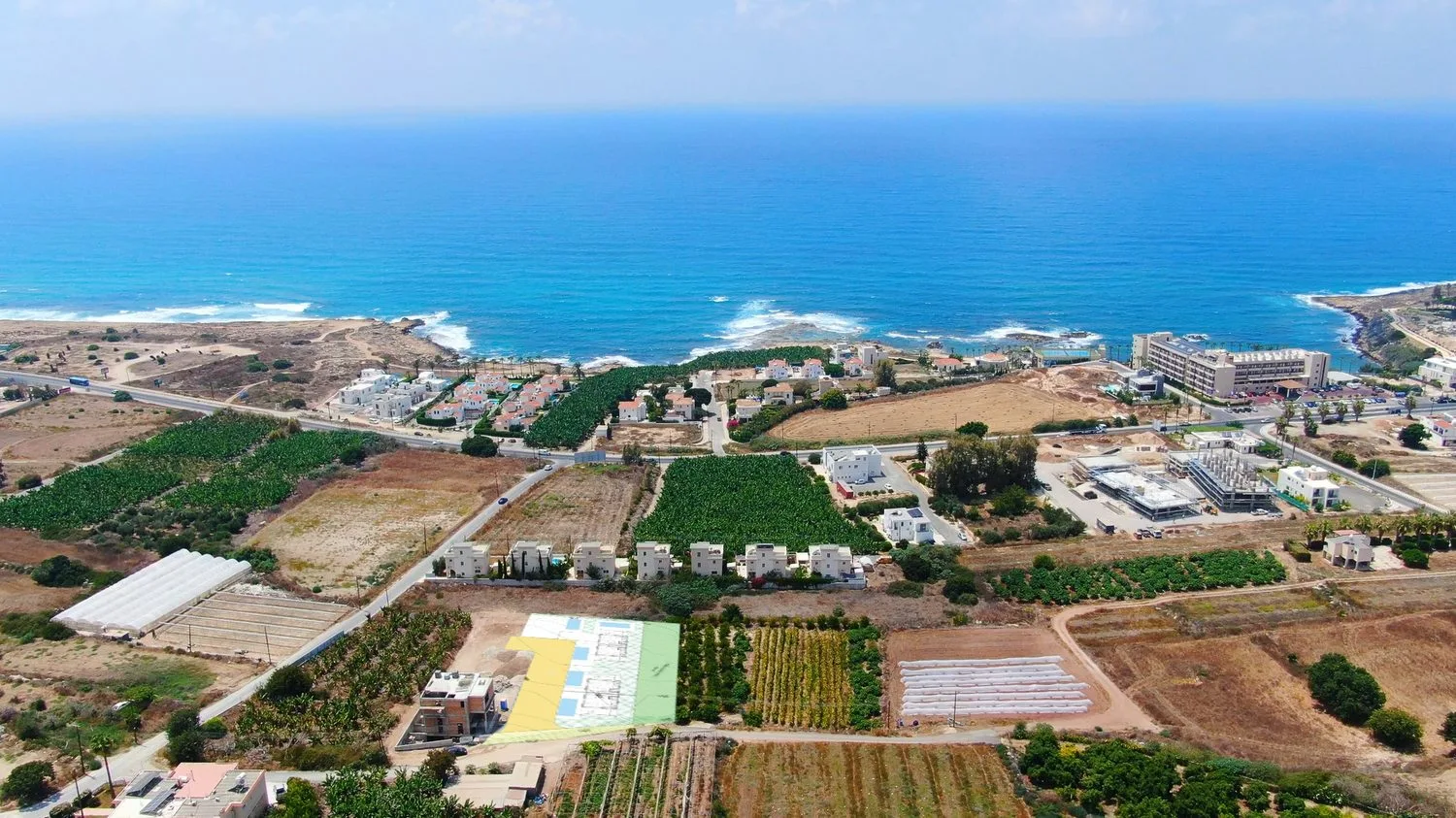 מבט אווירי על מיקום הפרויקט Lyra II והים בקיסונרגה