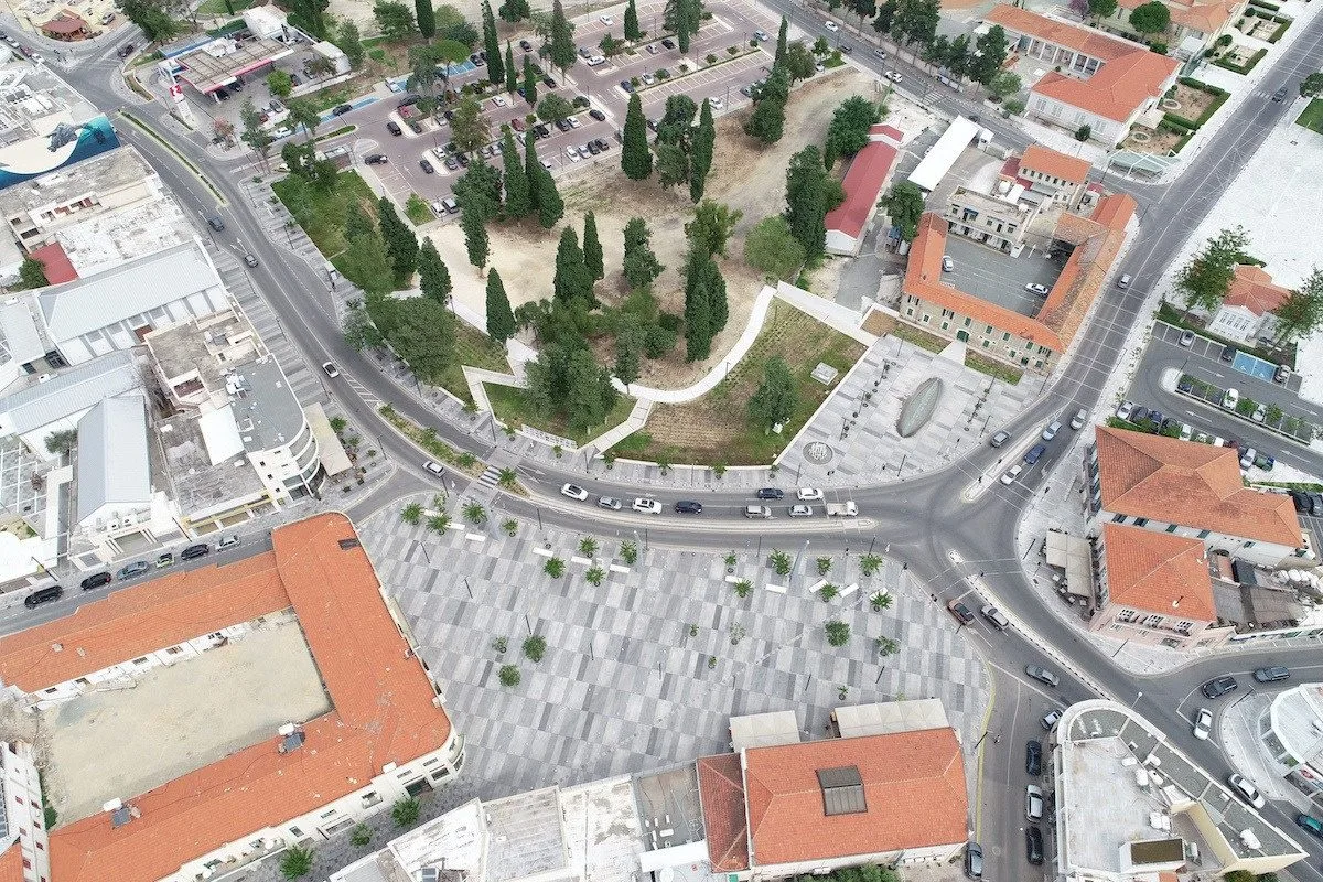 מבט אווירי על מיקום פרויקט Riverside ביוניברסל פאפוס